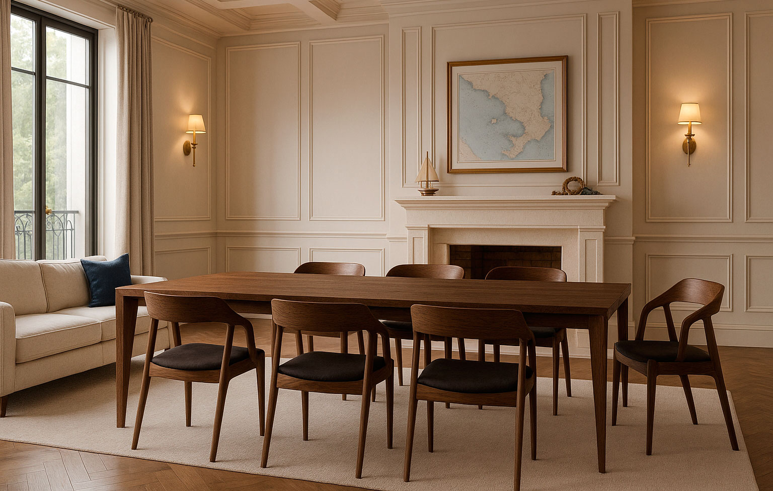 Стол Galione Grande: массив, педестальная база